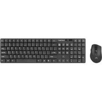 NATEC Stingray toetsenbord Inclusief muis RF Draadloos QWERTY Amerikaans Engels Zwart