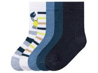 lupilu 5 paar jongens sokken (27/30, Wit/donkerblauw) - thumbnail
