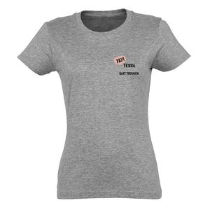 T-shirt voor vrouwen bedrukken - Grijs - XXL