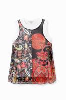 Veelkleurig meerlaags shirt - MATERIAL FINISHES - M