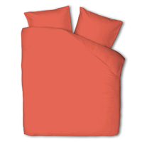 Dekbedovertrek Percale Katoen Uni Koraal Effen 240x200 Cm Presence - Dekbed-Discounter.nl