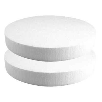Piepschuim vormen schijf - 2x - Dia 30 cm breed en 4 cm dik - hobby figuren artikelen