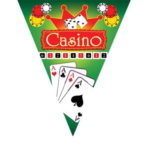 3x stuks vlaggenlijnen in Casino thema