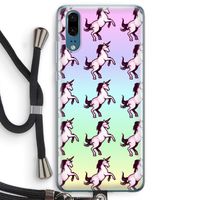 Musketon Unicorn: Huawei P20 Transparant Hoesje met koord