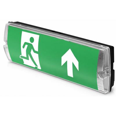 LED Noodverlichting - Pragmi Exto - Opbouw - 3 Watt - 150 Lumen - Helder/Koud Wit 6500K - Zelfdiagnose 1 uur - IP65 - Zwart - Kunststof