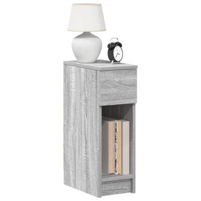 Nachtkastje met lade 20x36x60 cm grijs sonoma eikenkleurig