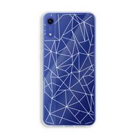 Geometrische lijnen wit: Honor Play 8A Transparant Hoesje