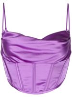 Retrofete haut-corset Celia à coupe crop - Violet