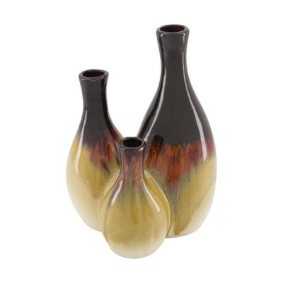 Dijk Natural Collections Vaas keramiek crème/bruin 18x13,5x25,5cm