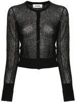 AERON cardigan Constant à effet de gaze - Noir