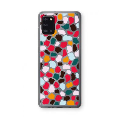 Colored Giraffe: Samsung Galaxy A31 Transparant Hoesje