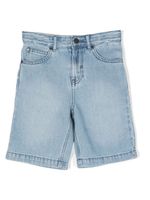 Stella McCartney Kids short en jean à coupe droite - Bleu