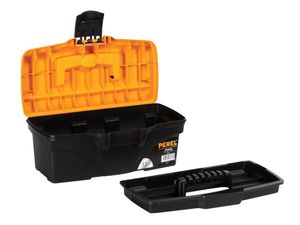 Perel gereedschapskoffer 32 x 16,5 x 13,6 cm zwart/oranje