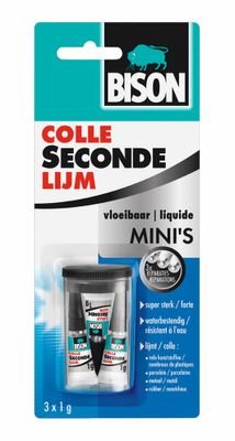 Bison Secondelijm Mini&apos;S In A Box Crd 1G A3*12 Nlfr - 6311922 - 6311922