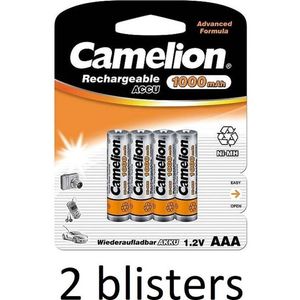 Camelion oplaadbare batterijen AAA (1000 mah) - 8 stuks