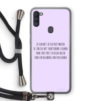Regenboog: Samsung Galaxy A11 Transparant Hoesje met koord