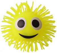 Jonotoys kneedbal met licht 10 cm junior geel - thumbnail