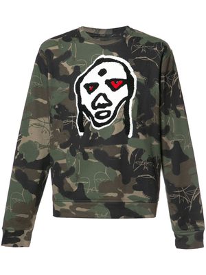 Haculla sweat à motif camouflage - Vert