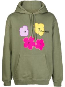 Maharishi hoodie en coton biologique à fleurs brodées - Vert