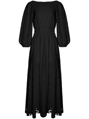 Carolina Herrera robe mi-longue à manches bouffantes - Noir
