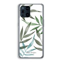 Tropical watercolor leaves: Oppo Find X3 Transparant Hoesje