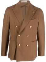 Tagliatore blazer croisé à détail de broche - Marron