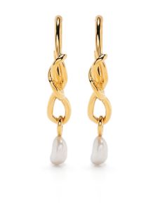 Missoma boucles d'oreilles pendantes serties de perles