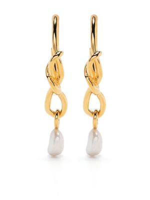 Missoma boucles d'oreilles pendantes serties de perles