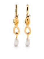 Missoma boucles d'oreilles pendantes serties de perles