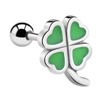 Helixpiercing met Clover Leaf Design Chirurgisch staal 316L Helix / Tragus