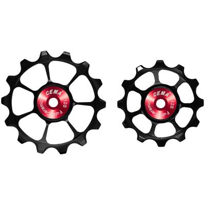Cema derailleurwieltjes full keramisch shimano 12v zwart