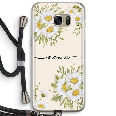 Daisies: Samsung Galaxy S7 Edge Transparant Hoesje met koord
