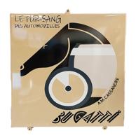 Bugatti Cassandre Box Emaille Bord - 50 x 50cm