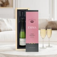 Champagne in bedrukte kist - René Schloesser (375ml)