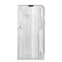 iPhone 14 Book Wallet Case White Wood