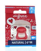 Difrax Fopspeen natural I love 6+ maanden