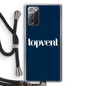 Topvent Navy: Samsung Galaxy Note 20 / Note 20 5G Transparant Hoesje met koord