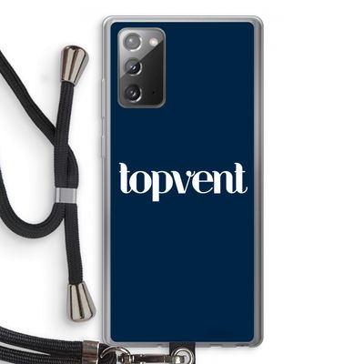 Topvent Navy: Samsung Galaxy Note 20 / Note 20 5G Transparant Hoesje met koord
