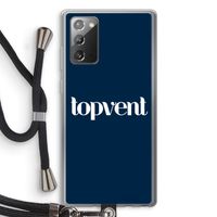 Topvent Navy: Samsung Galaxy Note 20 / Note 20 5G Transparant Hoesje met koord