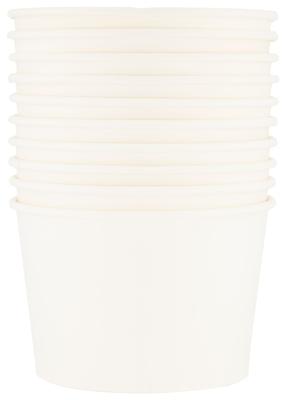 HEMA Papieren bakjes 550ml wit - 10 stuks