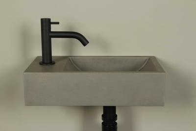 Beton Toiletwaschbecken natürlich, rechteck 40×22 cm | BET-509ncl