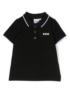 BOSS Kidswear polo en coton à logo imprimé - Noir