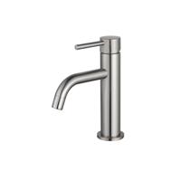 Fortifura Calvi Slim Wastafelkraan - 17.4cm - opbouw - Geborsteld RVS PVD (RVS) SW377858