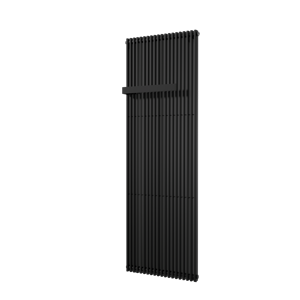Vipera Corrason enkele badkamerradiator 60 x 180 cm centrale verwarming mat zwart zijaansluiting 2,059W