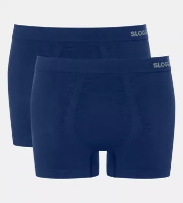 Sloggi 2-Pack heren boxershorts naadloos - GO Smooth - Biologisch katoenen heren onderbroeken - Milieuvriendelijk - Duurzaam