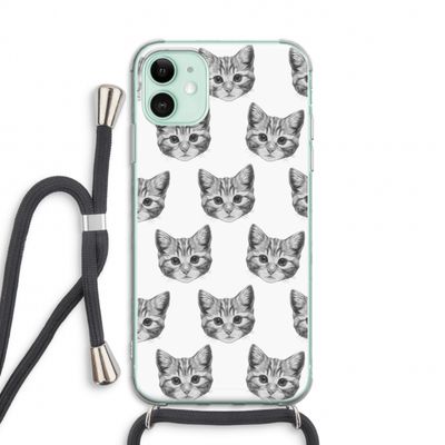 Kitten: iPhone 11 Transparant Hoesje met koord