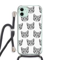 Kitten: iPhone 11 Transparant Hoesje met koord