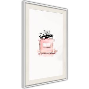 Ingelijste Poster - Parfum Witte lijst met passe-partout