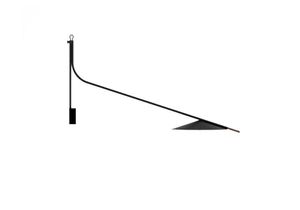 Penta - Glifo Middelgrote Dimbaar Wandlamp Zwart