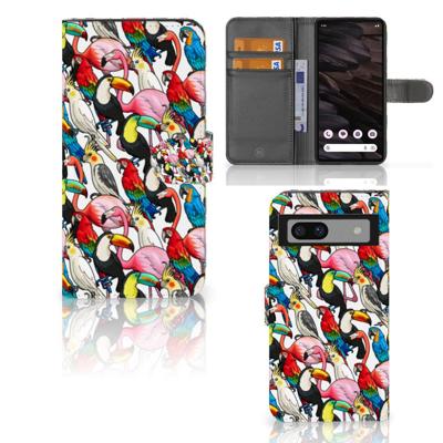 Google Pixel 7A | Telefoonhoesje | Met pasjeshouder | Birds